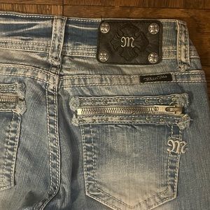 Miss me Rare embellished zipper jeans SZ 28